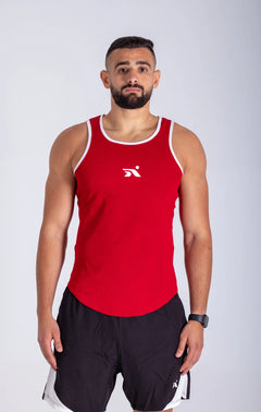Aspyre Ribbed Tank - Red