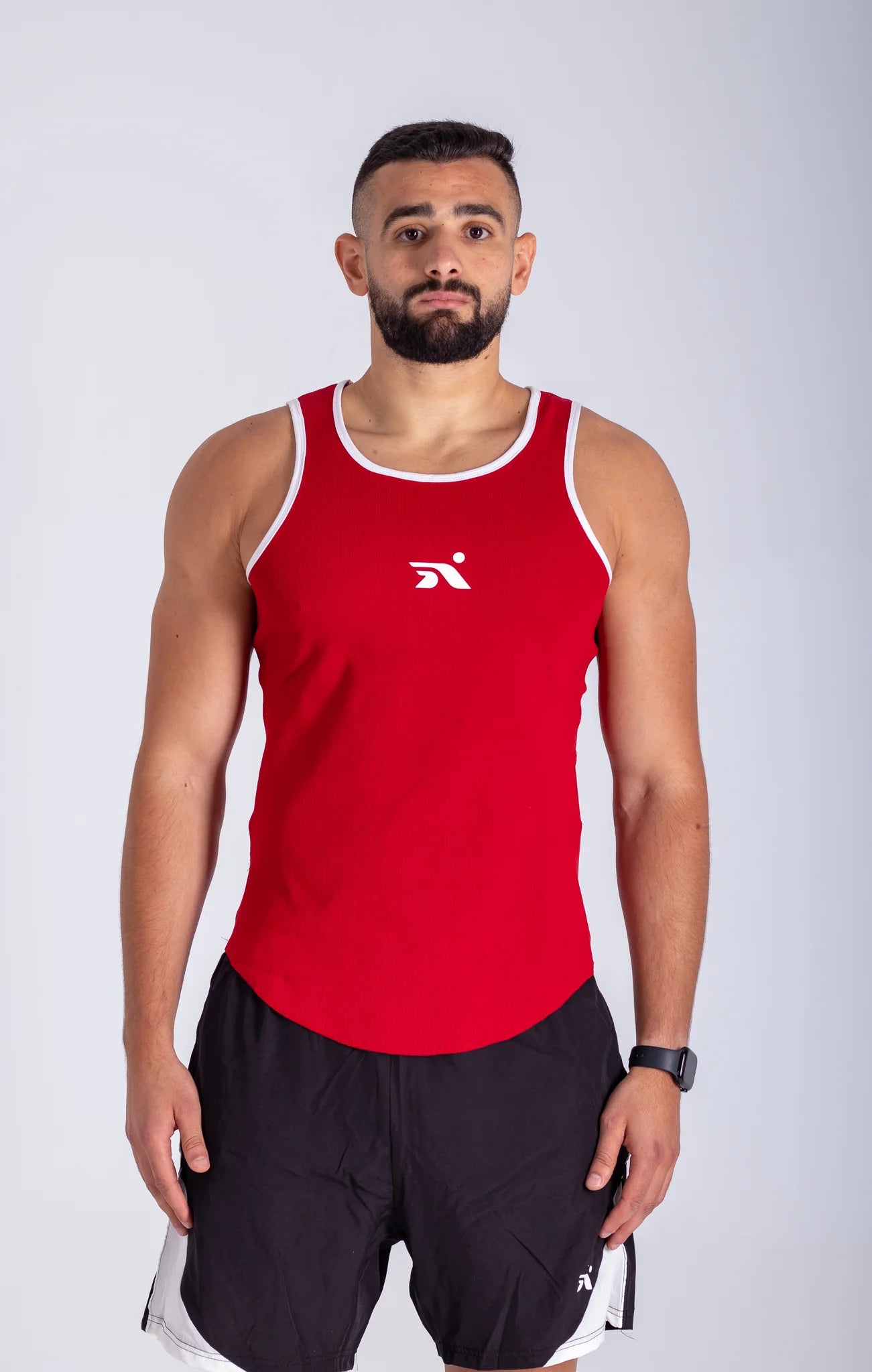 Aspyre Ribbed Tank - Red