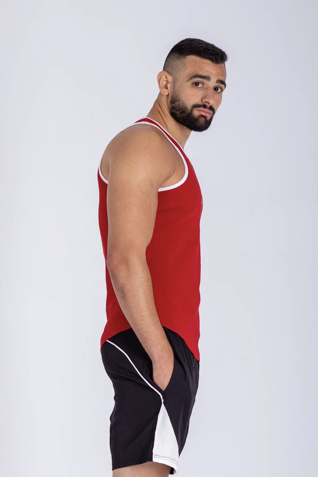 Aspyre Ribbed Tank - Red